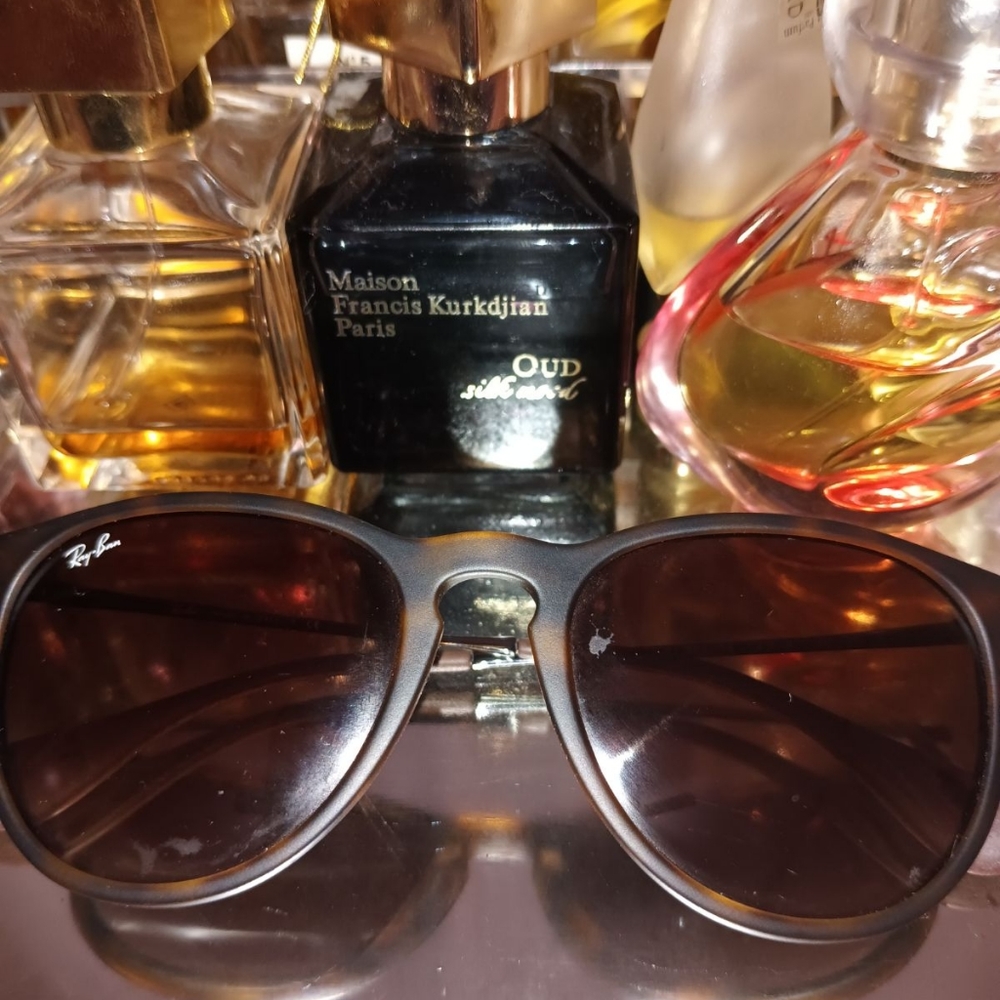 Polished Light Havana women's Ray Ban polarized metal frame brown lens sunglasse